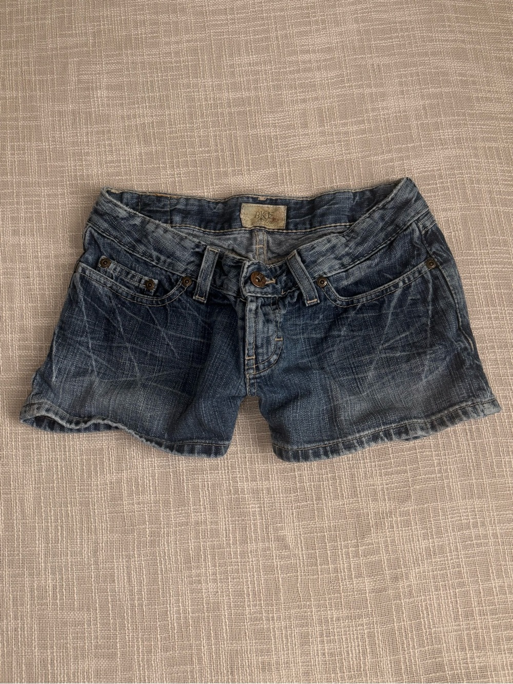 BKE Stella Vintage Y2K Low Rise Denim Mini Shorts Size 27
